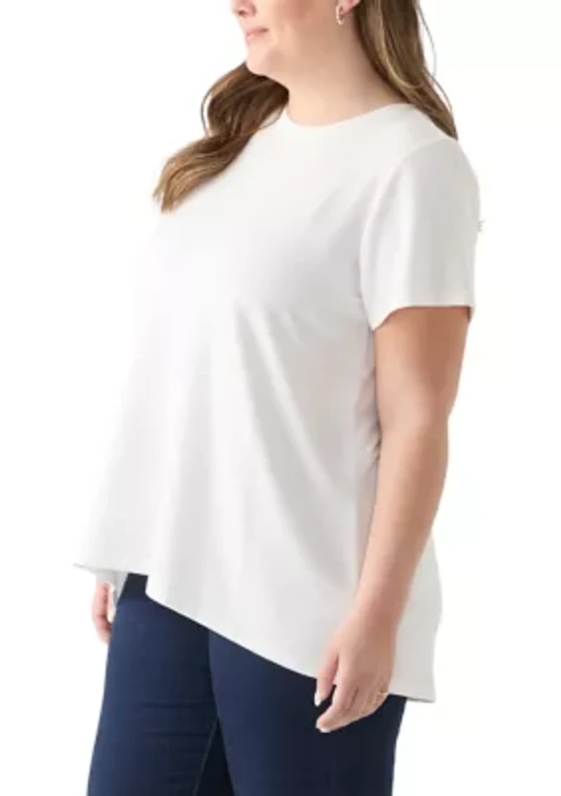 Plus Pleated Back T-Shirt