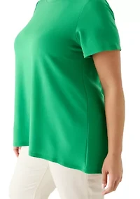 Plus Pleated Back T-Shirt