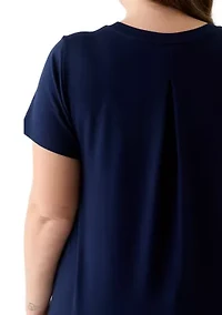 Plus Pleated Back T-Shirt