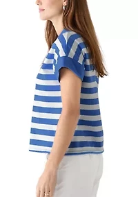 Women's Johnny Collar Stripe Shirt