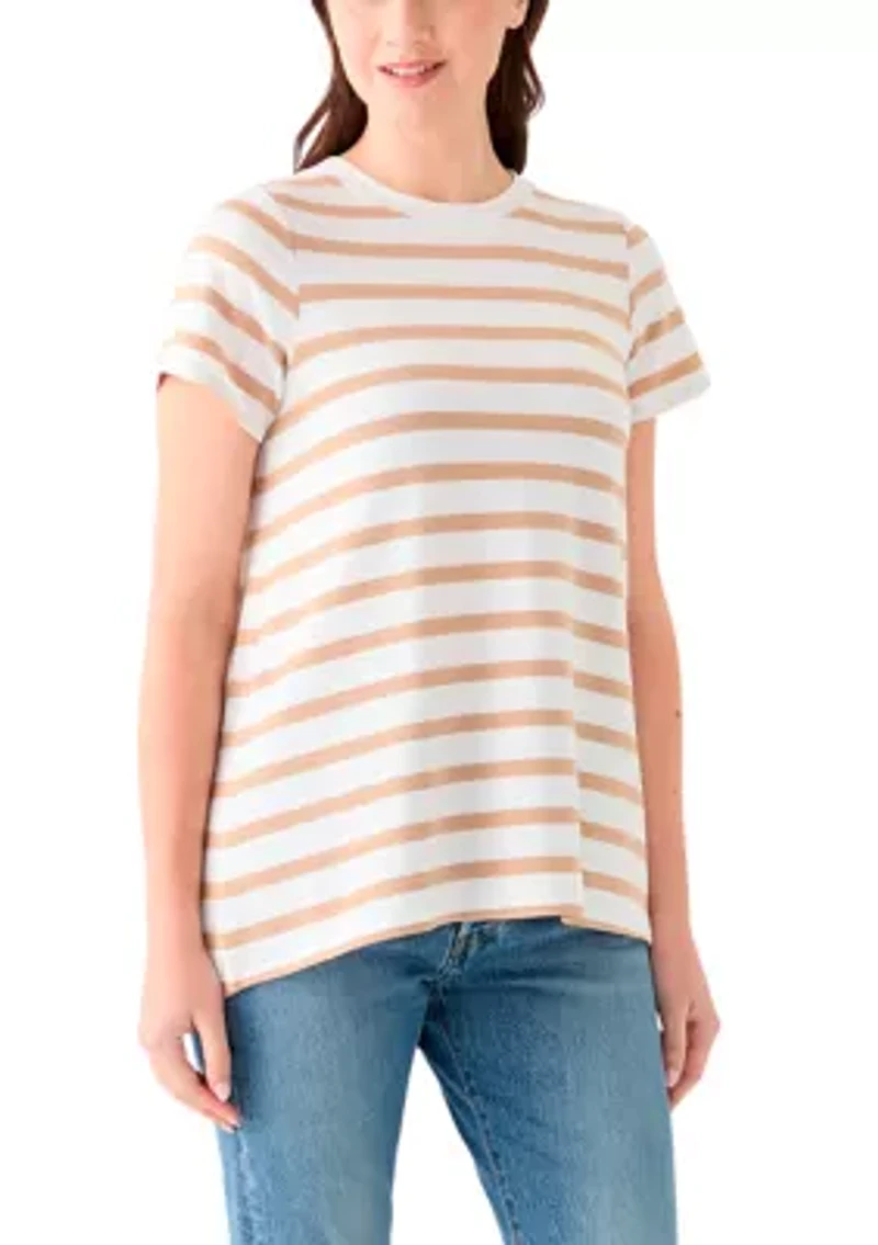Women's Short Sleeve Pleat Back T-Shirt