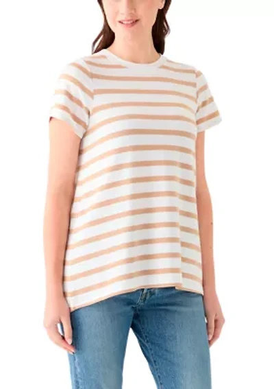Women's Short Sleeve Pleat Back T-Shirt