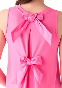 Women's Bow Back Baby Terry Top