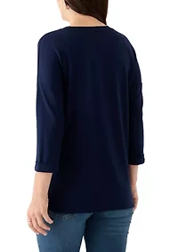 Women's 3/4 Baby Terry Top