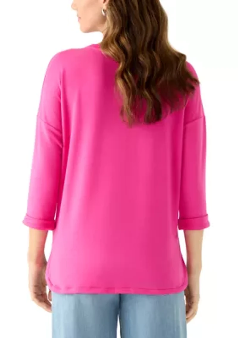 Women's 3/4 Baby Terry Top