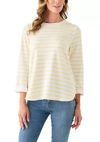 Women's 3/4 Sleeve Baby Terry T-Shirt