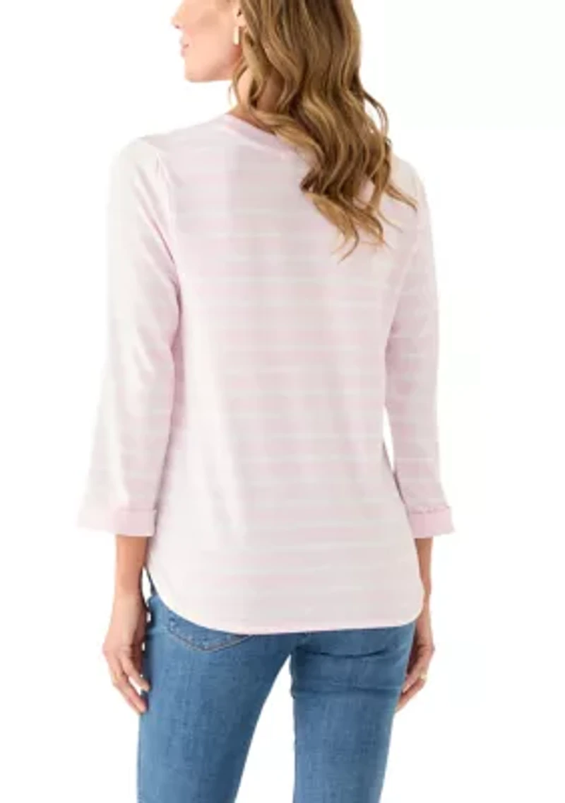 Women's 3/4 Sleeve Baby Terry T-Shirt