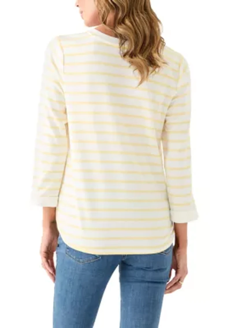 Women's 3/4 Sleeve Baby Terry T-Shirt