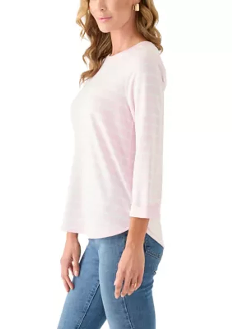 Women's 3/4 Sleeve Baby Terry T-Shirt