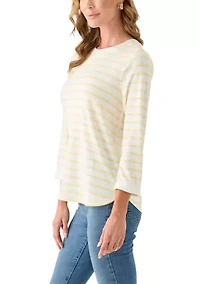 Women's 3/4 Sleeve Baby Terry T-Shirt