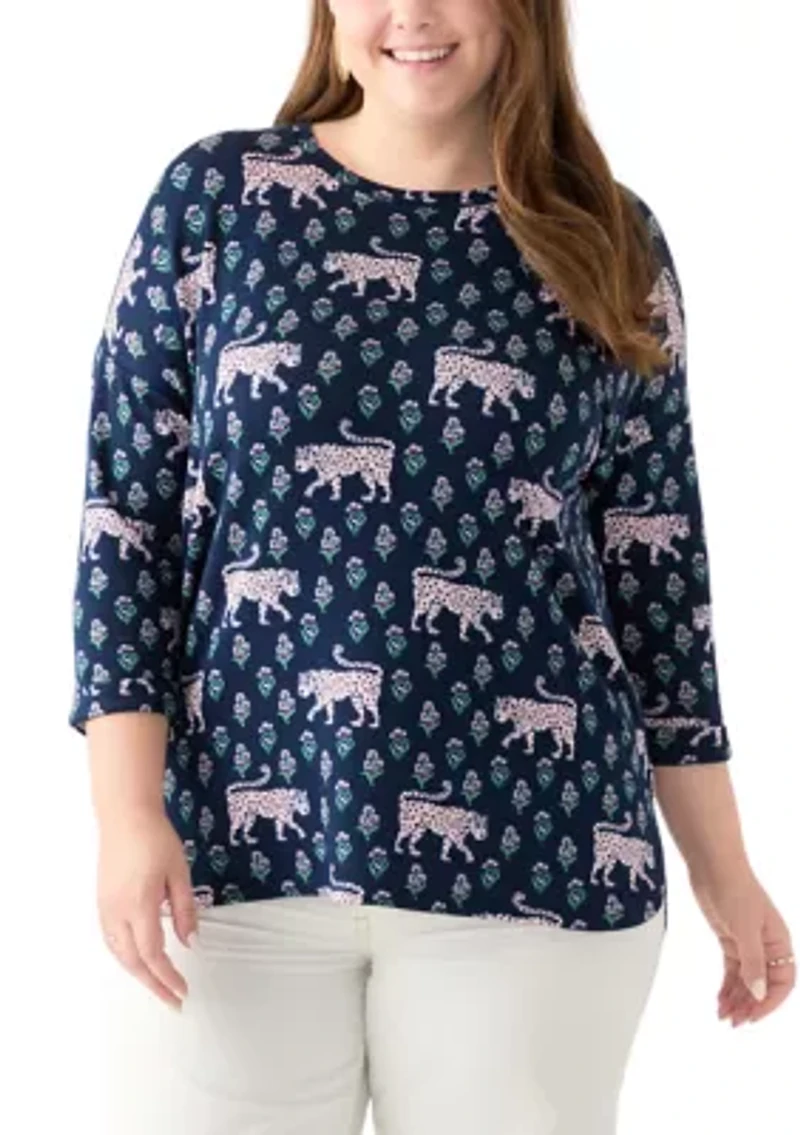 Plus Printed Baby Terry T-Shirt