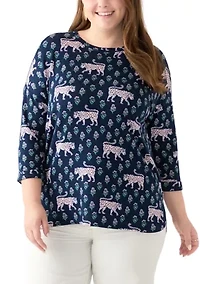 Plus Printed Baby Terry T-Shirt