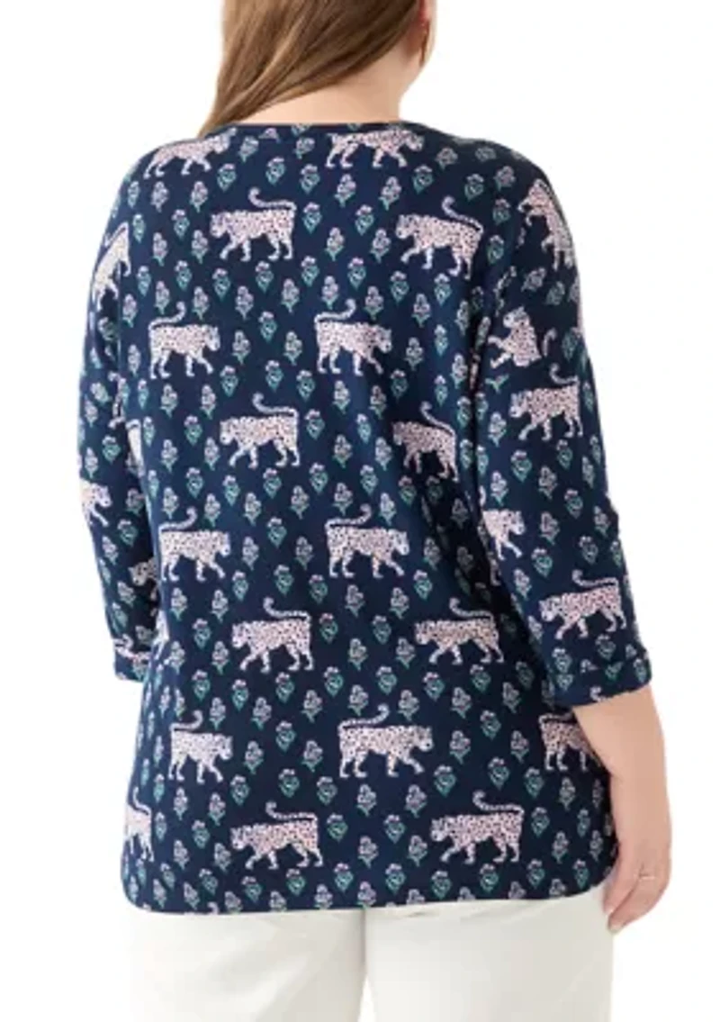 Plus Printed Baby Terry T-Shirt