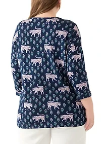 Plus Printed Baby Terry T-Shirt