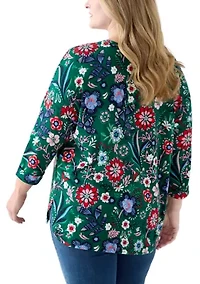 Plus Printed Baby Terry T-Shirt