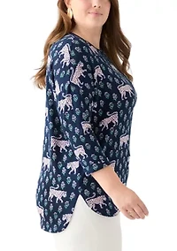 Plus Printed Baby Terry T-Shirt