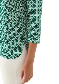 Women's 3/4 Printed Baby Terry T-Shirt