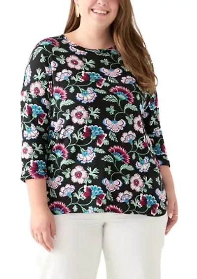 Plus Baby Terry Printed T-Shirt