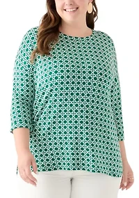 Plus Baby Terry Printed T-Shirt