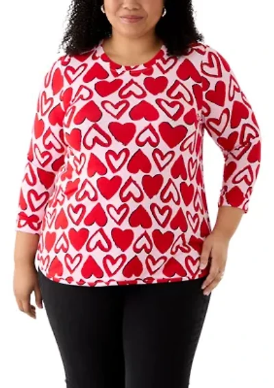 Plus Baby Terry Printed T-Shirt