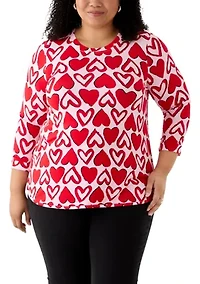 Plus Baby Terry Printed T-Shirt