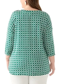 Plus Baby Terry Printed T-Shirt