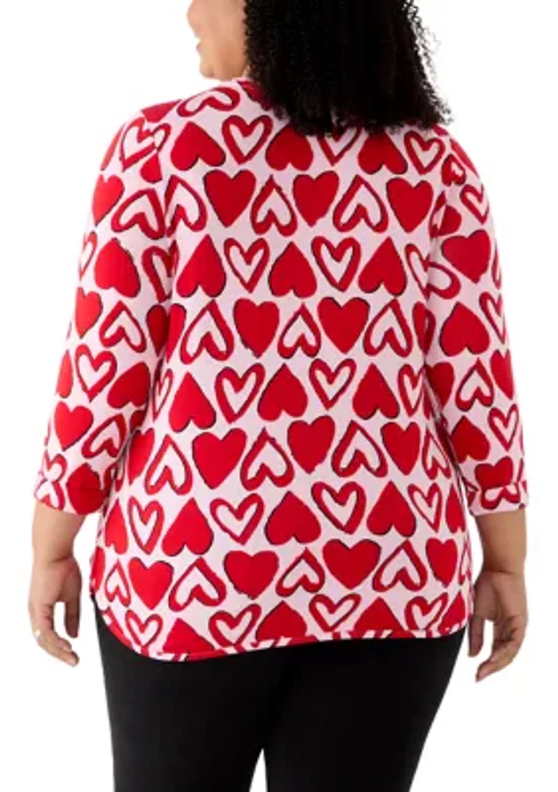 Plus Baby Terry Printed T-Shirt