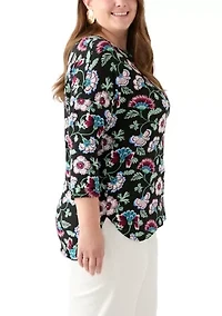 Plus Baby Terry Printed T-Shirt