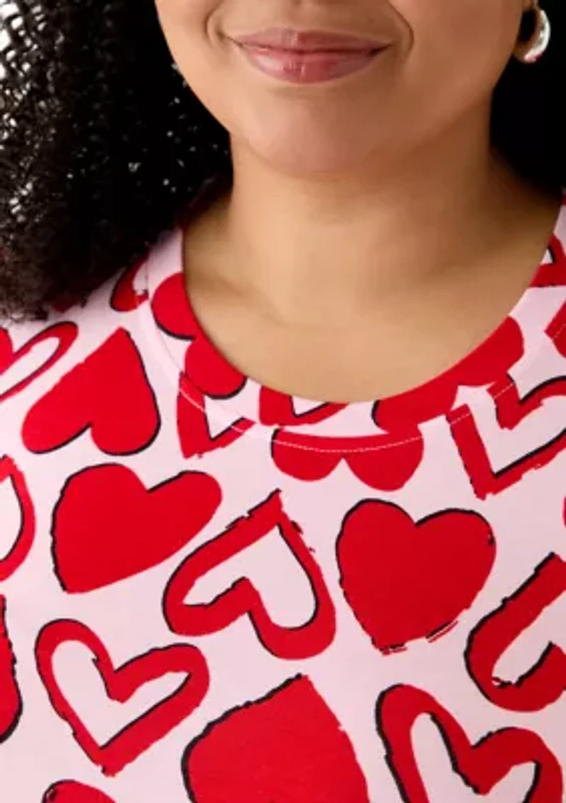 Plus Baby Terry Printed T-Shirt