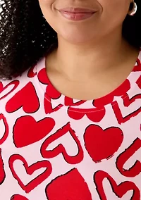 Plus Baby Terry Printed T-Shirt