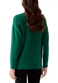 Women's Side Zip Crew Neck Tunic