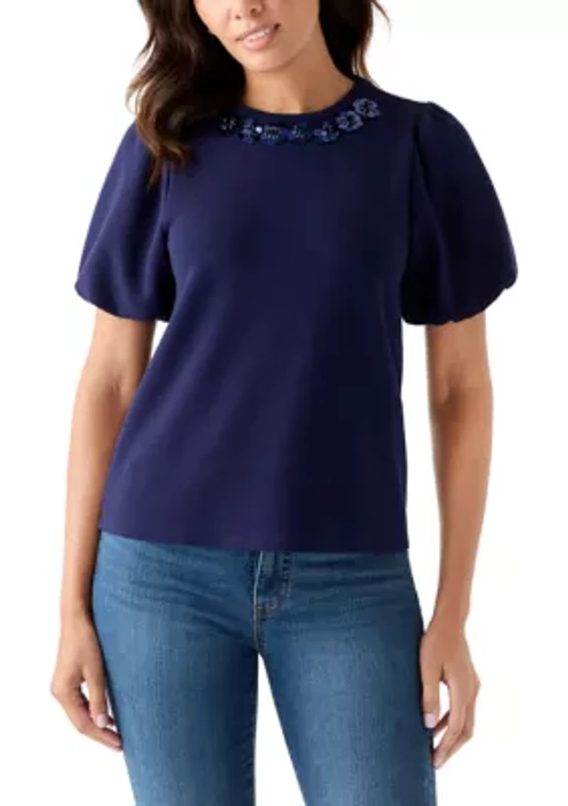 Women's Bubble Sleeve Top