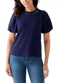 Women's Bubble Sleeve Top