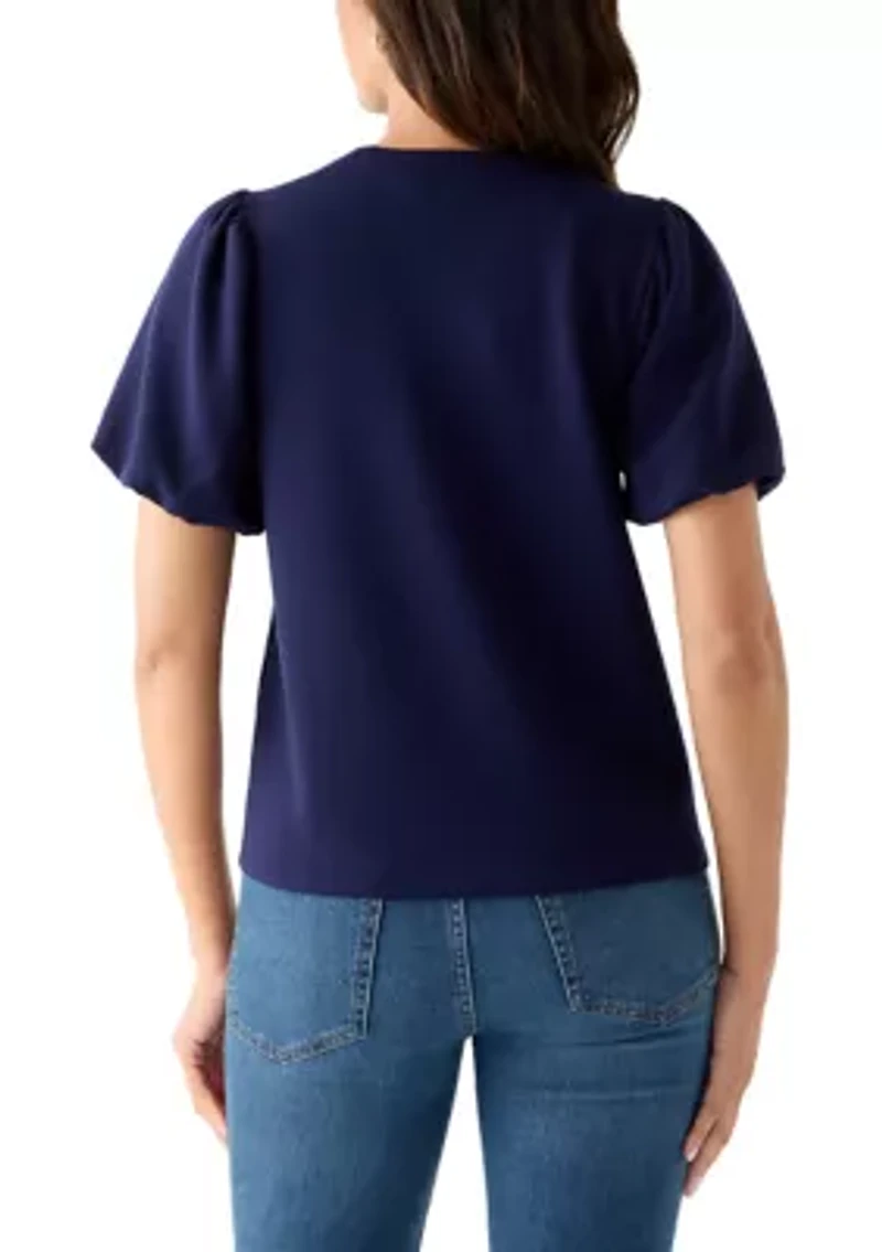 Women's Bubble Sleeve Top