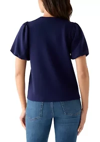 Women's Bubble Sleeve Top