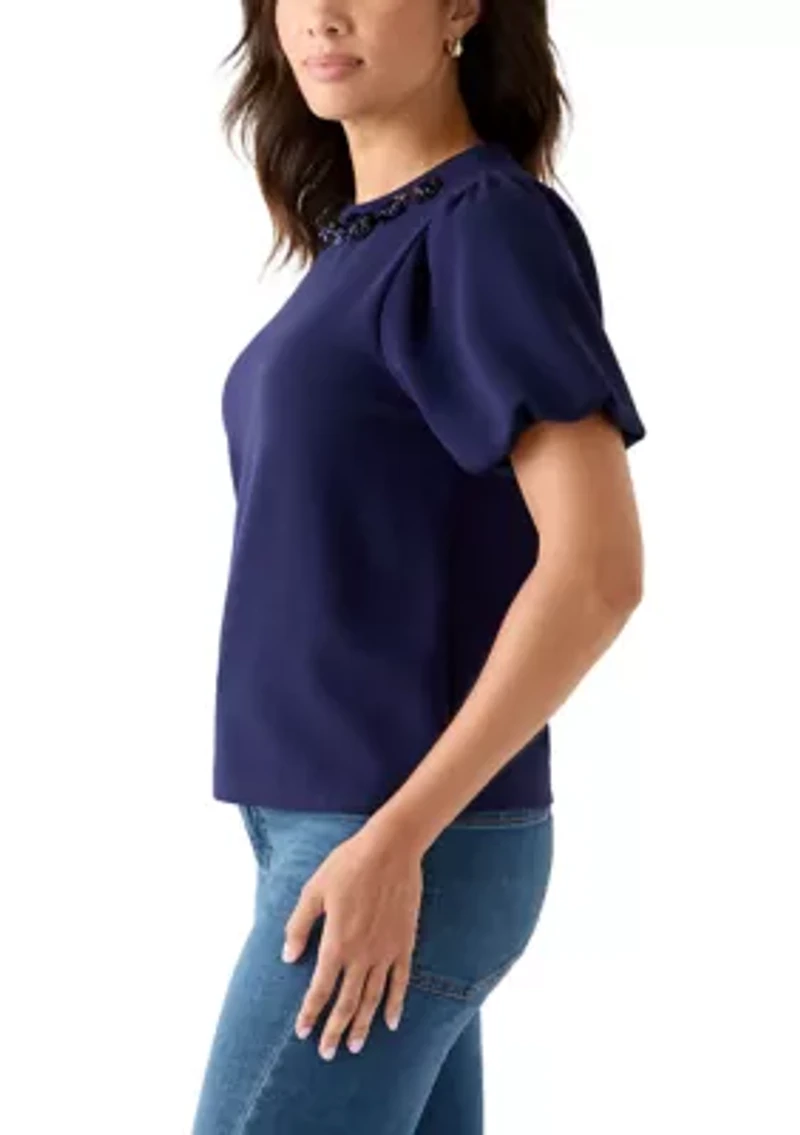 Women's Bubble Sleeve Top