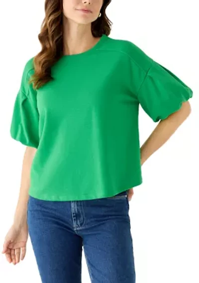 Women's Pleated Sleeve Top