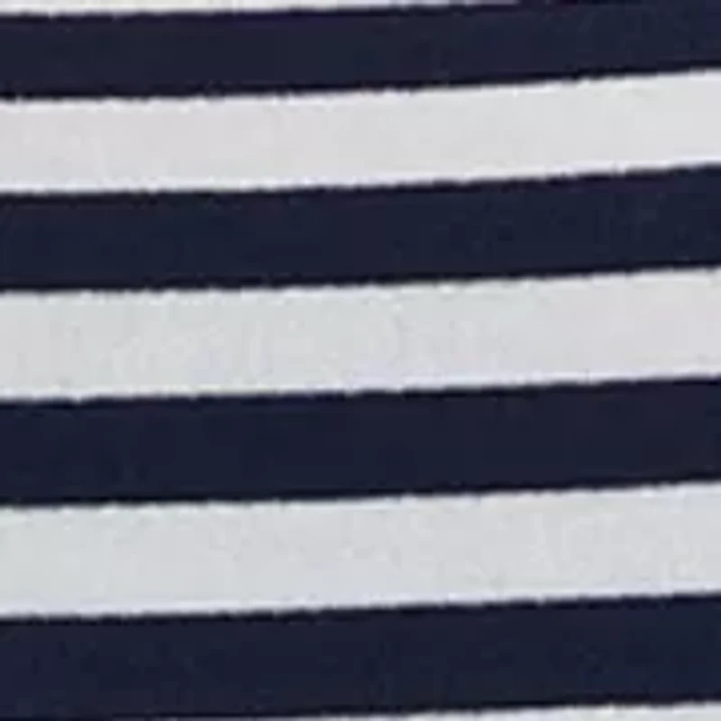 Petite Short Sleeve Crew Neck Striped T-Shirt