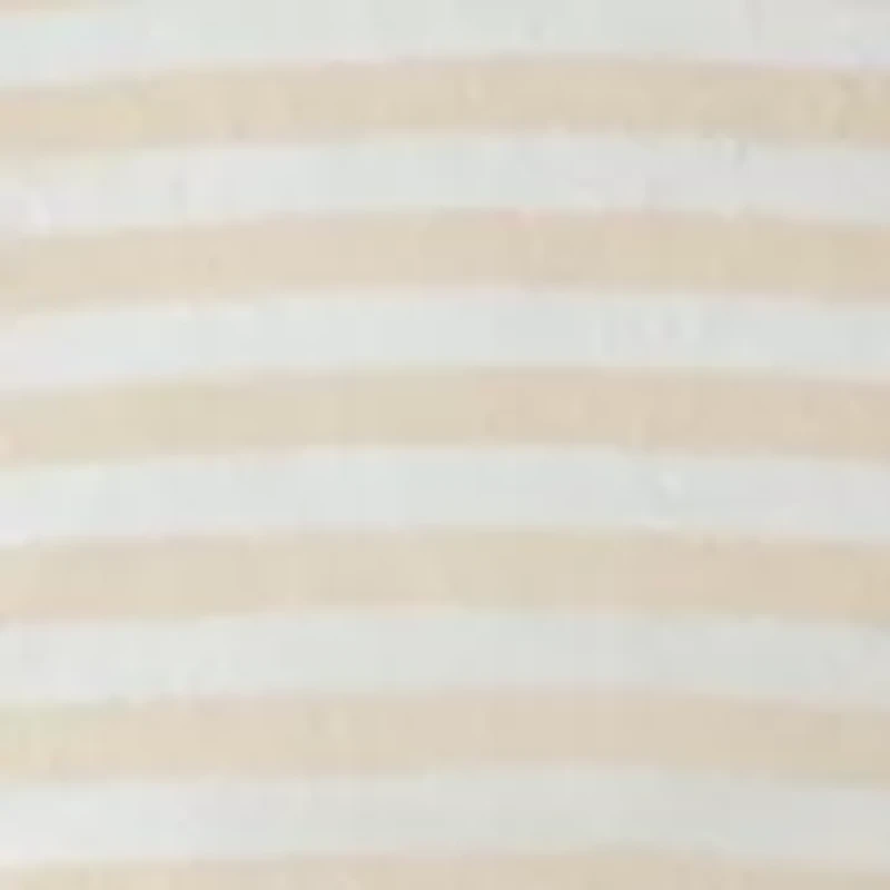 Women's Short Puff Sleeve Crew Neck Striped Top