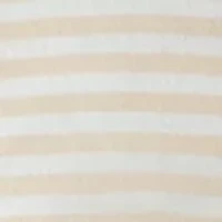 Women's Short Puff Sleeve Crew Neck Striped Top