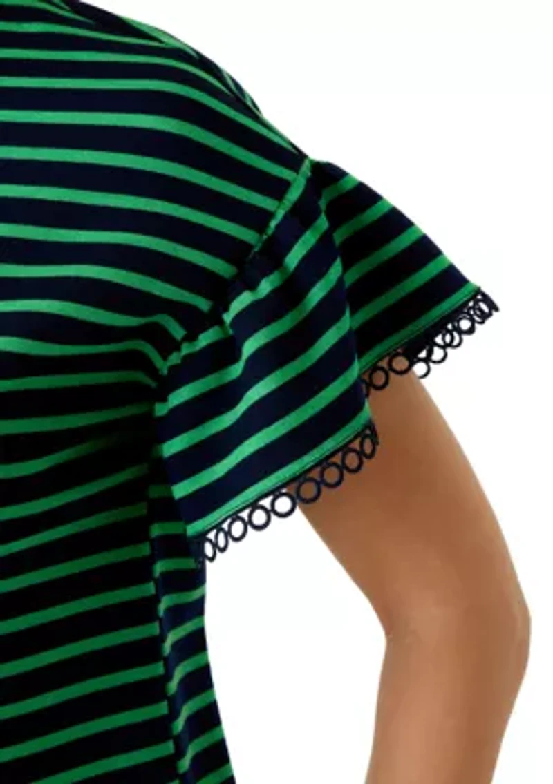 Women's Ruffle Sleeve Knit Top