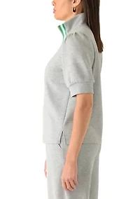 Women's Puff Sleeve 1/2 Zip Top