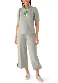 Women's Puff Sleeve 1/2 Zip Top