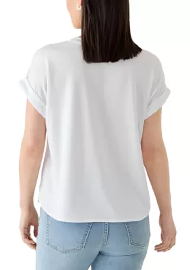 Petite Short Sleeve Berry T-Shirt