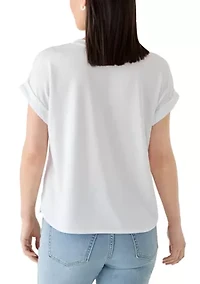 Petite Short Sleeve Berry T-Shirt