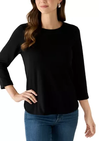 Women's 3/4 Sleeve Baby Terry Top