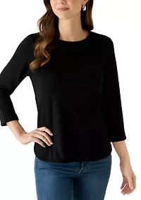Women's 3/4 Sleeve Baby Terry Top