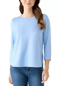 Women's 3/4 Sleeve Baby Terry Top