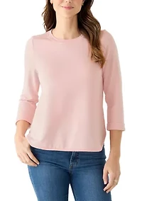 Women's 3/4 Sleeve Baby Terry Top