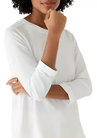 Women's 3/4 Sleeve Baby Terry Top